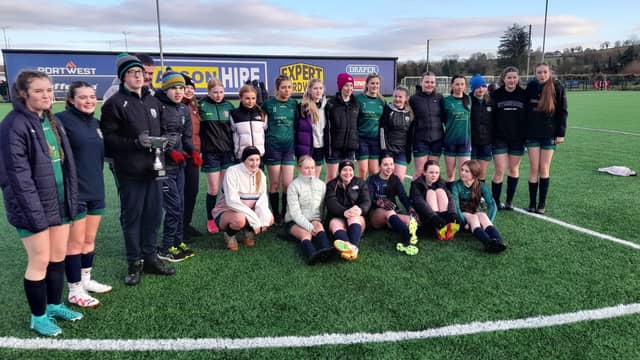 Pobalscoil Ghaoth Dobhair celebrate