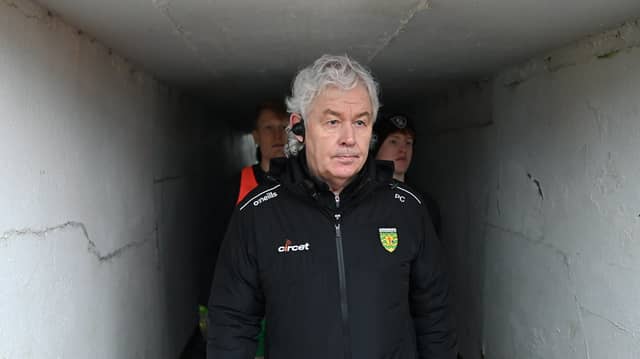 Paddy Carr makes his way out of the tunnel for the Allianz Football League Division 1 match between Donegal and Mayo last March