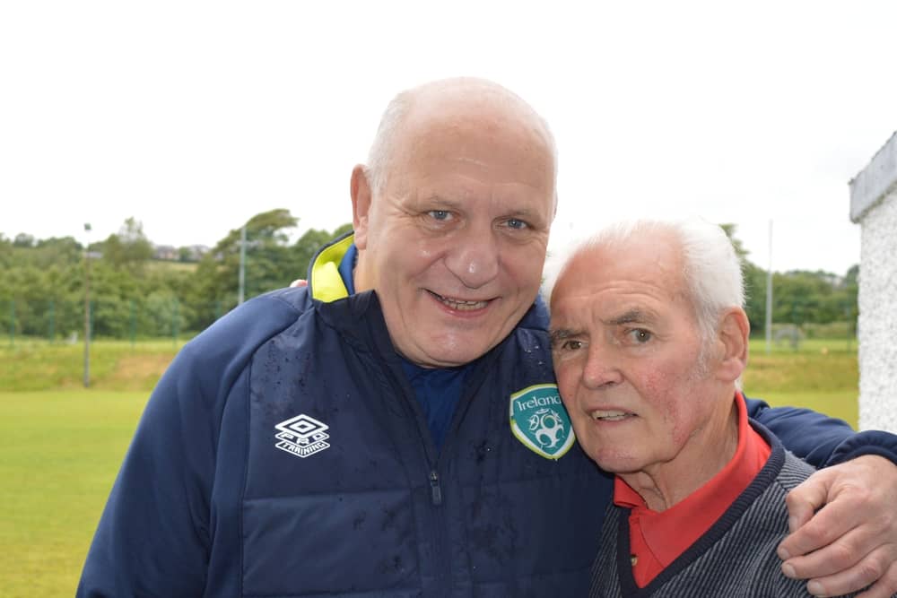 Frankie Fletcher pictured with FAI President Gerry McAnaney in 2022