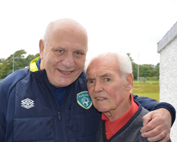 Frankie Fletcher pictured with FAI President Gerry McAnaney in 2022