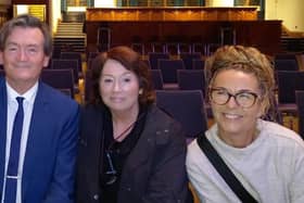 Gweebarra Conservation Group supporters with Feargal Sharkey (left|) at the environment gathering in Derry's Guildhall last week