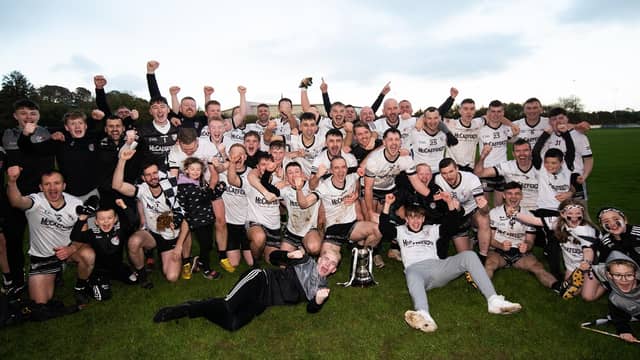 Na Rossa celebrate their Junior A success.