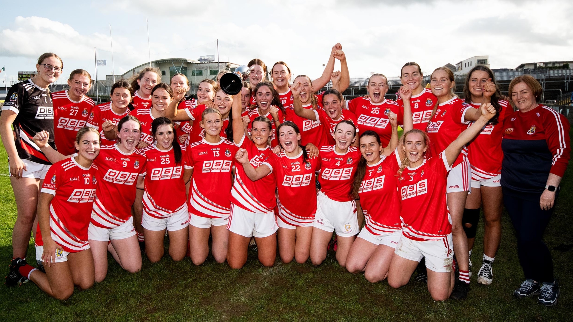 Dungloe celebrate their Junior A title win over Downings.