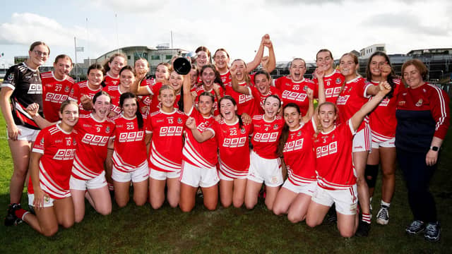 Dungloe celebrate their Junior A title win over Downings.