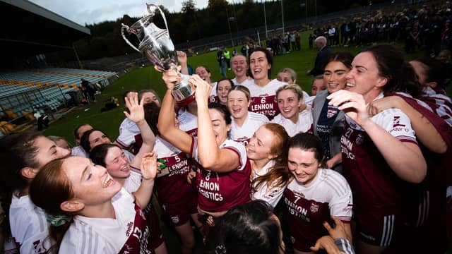 Termon celebrate their SFC final victory over Glenfin.