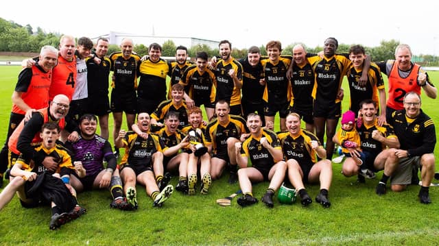 St Eunan's celebrate their JHC title win.