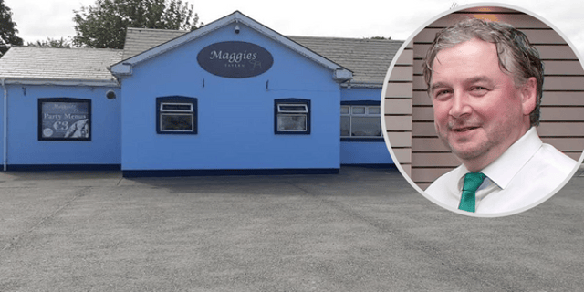 Maggie's Tavern and (inset) the late Martin Duffy.