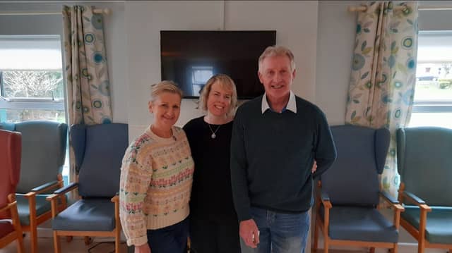 Patricia McMonagle, Katie Kearns (Nurse Manager) and Gregory Gillespie (Carer)