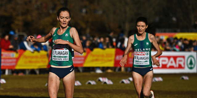 Eilish Flanagan and Roisin Flanagan competing in Italy. Photo: Sportsfile
