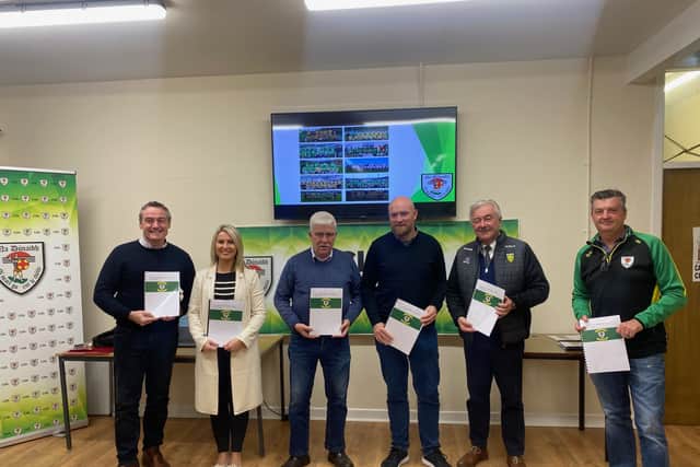 The club now aims to install floodlighting on one of its pitches while there are plans to replace the roof of the GAA centre and planning permission has been granted for the erection of toilets and showers behind the existing spectator stand.