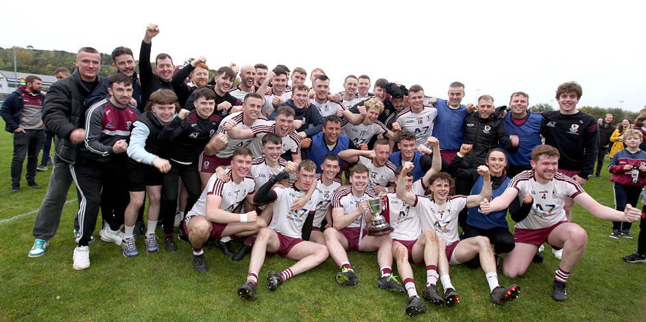 Letterkenny Gaels celebrate winning the Junior Championship. Photo: Thomas Gallagher.