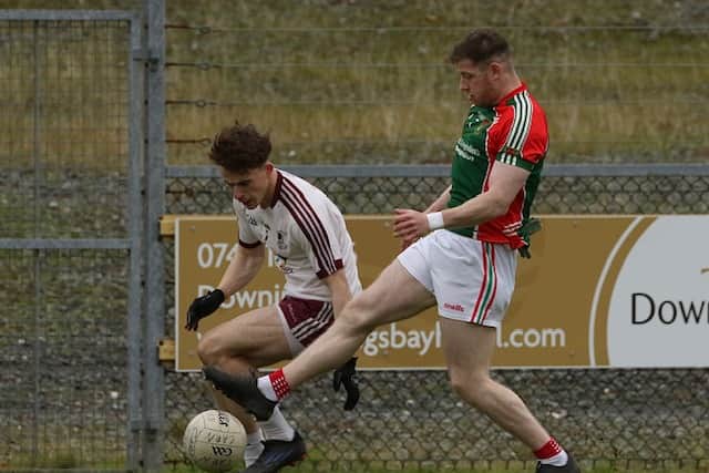 Frain, after the umpires initially disagreed, pointed and Shay Doherty - whose arrival from the bench was a big lift for his side - brought the Gaels to within three, 0-7 to 0-4, as the teams parted for the interval.