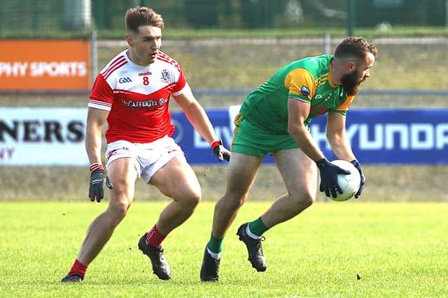 Three points in arrears, Naomh Columba introduced Lanty Molloy and Oisin McGinley for the second half. They began with purpose, yet kicked two wides inside the opening three minutes after the restart before Ward majestically curled over from distance down the other end.