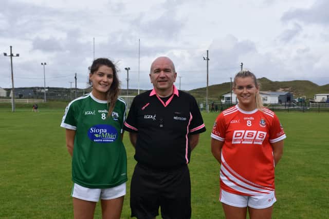 McCready, Saskia, Ulitah and Patrice Boyle were playing well for Dungloe. But points from Áislinn NI Cholla and Maebh Nic Giolla Bhridhe kept Gaoth Dobhair in touch. Dungloe led 1-2 to 0-3 at the end of the first quarter. But a super strike from Síle Ní Fhearraigh for a goal on 19 minutes edged the girls in green ahead by one.