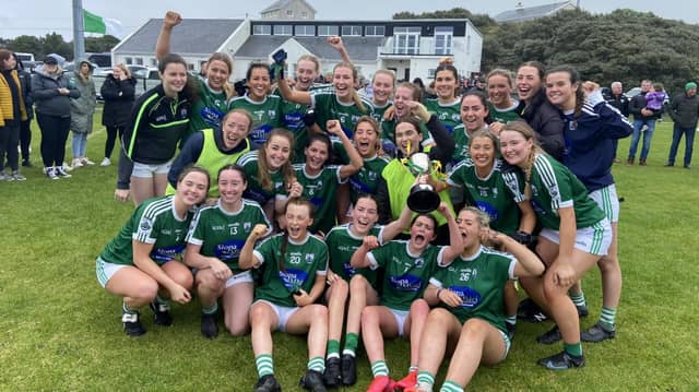 Gaoth Dobhair celebrate their victory over Dungloe in the Donegal LGFA Junior A Championship final