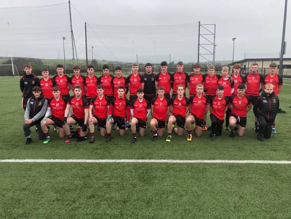 St Eunan's College squad before the game against Macartan's.