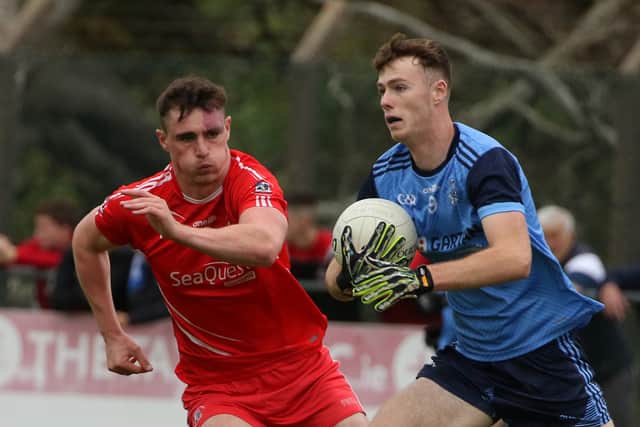 However, Killybegs had one particularly hairy moment early in the second half. A swift Milford counterattack opened up the home defence in the 38th minute that saw Barrett with a gaping goal. But somehow a full-length dive from Seamus Óg Byrne and keeper Corey Byrne’s narrowing of the angle blocked Barrett’s blaster at the concession of a 45. 