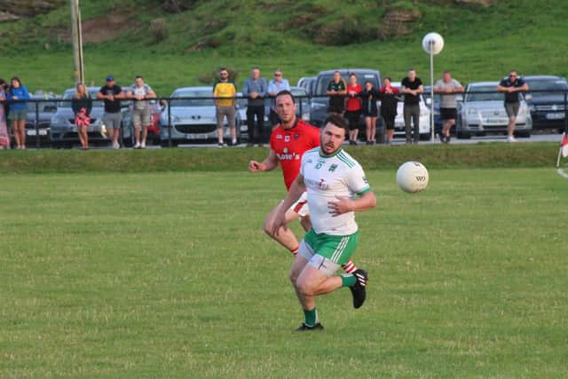 There were goal chances at either end in the opening half. The first chance of the game saw Bradley-Walsh’s close-range drive rebound back off his team-mate Gary Dunnion on the goal-line after Cannon punched away a Gallen ball in.