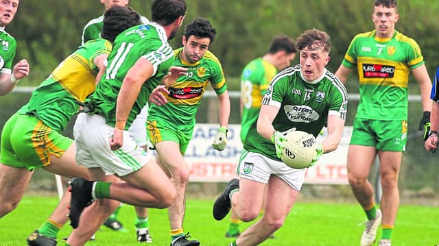 Eamonn Collum, seen her in action against Ardara in the 2019 Donegal SFC, showed his eye for goal when the sides met again