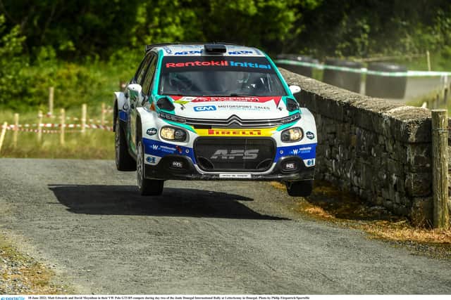 Suddenly, Devine was out and Matt Edwards, the defending and three-time British Rally champion, assumed the lead.
