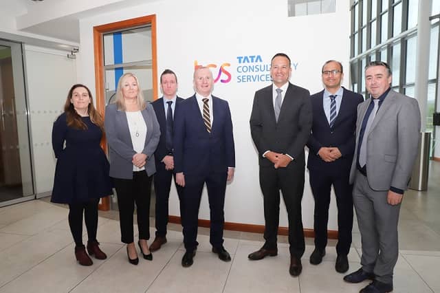 Pictured today at Tata Consultancy Services in Letterkenny (Pic; Newspix)