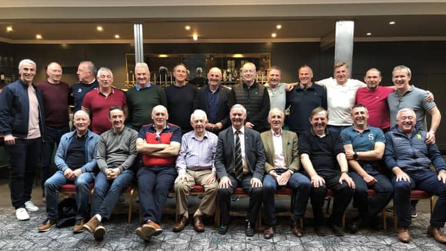 Members of the 1992 All-Ireland winning panel in Ballybofey last Sunday