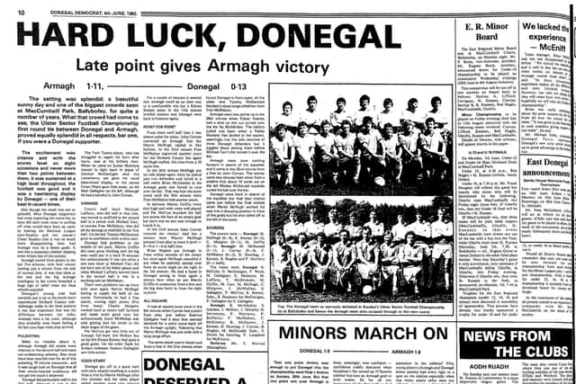 There was a funny interlude to the winning kick which came to light some time afterwards in Bundoran. McDonald says: "My mum and dad were up in Bundoran the following year in Brian's (McEniff) hotel, the Great Northern Hotel. He was talking to them and it came around that I was playing and blah, blah. And he told them 'I was around the back of the goals and I caught that ball coming over the bar and I couldn't believe'. So there you go."