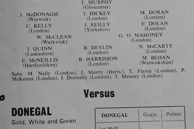 The game was one of three on the day with the Carrolls All-Star football team playing Kerry and the Carrolls All-Star hurling team playing Tipperary. Brian McEniff played in the All-Star game.