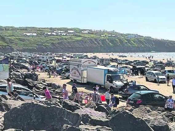 A packed beach at Rossnowlagh