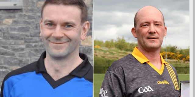 James Connors (left) and Aidan McAleer will referee in Division 3A of the Allianz Hurling League on Sunday.