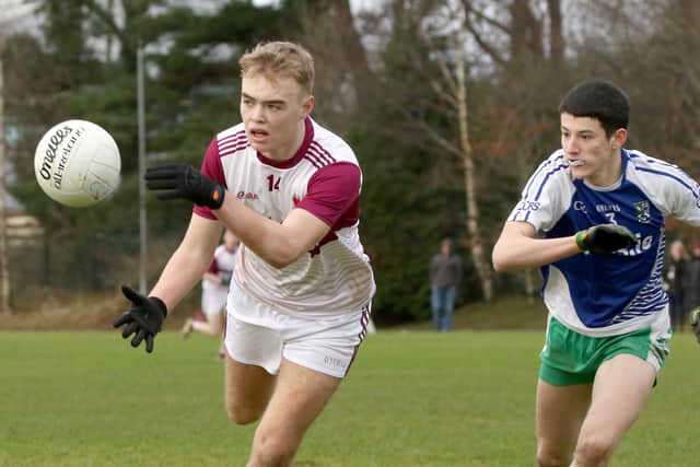 Barry Campbell’s well-executed free at the other end, was the Ballyshannon side’s opening score and their only of the first quarter, following which St Columba’s were 1-2 to 0-1 in front.