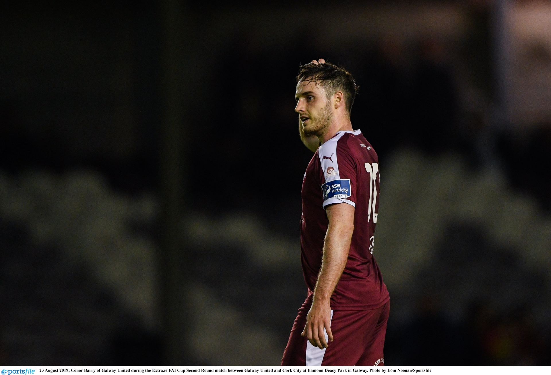 Conor Barry in the colours of Galway United