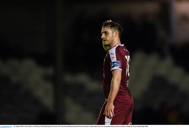 Conor Barry in the colours of Galway United