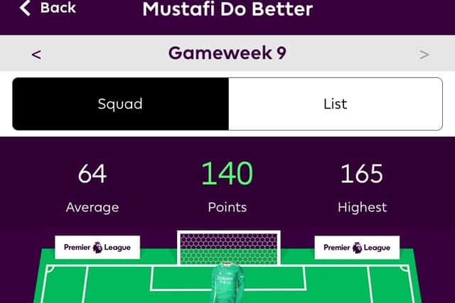 Foden and Mount didn’t do much for me in gameweek 9 but last weekend they had five goals and two assists between them. Their total of 42 points went a long way towards my lofty score of 140 points or a gameweek ranking of 494.