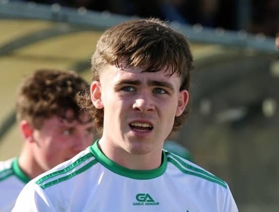 Mark McGlynn . . . important goal for Aodh Ruadh