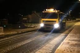Council road gritters will be in action on Sunday morning