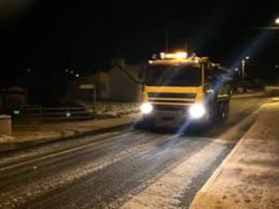 Council road gritters will be in action on Sunday morning