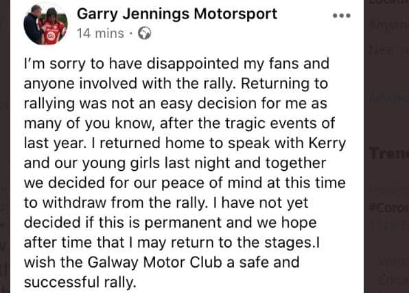 Top seed Jennings, still shocked by Manus Kelly's tragic death ...