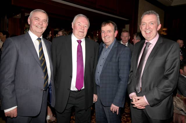 Brian along with PJ McGowan, Michael Daly and Paul Hannigan at the special function Picture: Thomas Gallagher