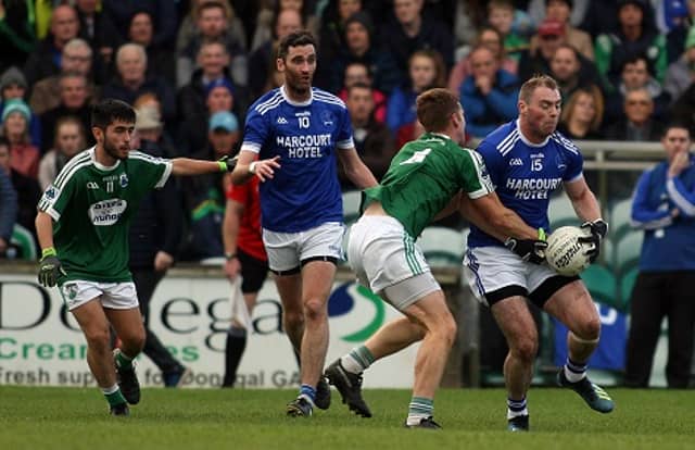 Naoise Ó Baoill back out helping in defence Picture Thomas Gallagher