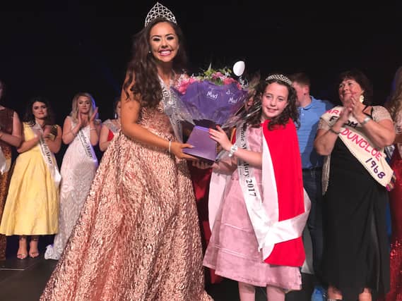 Delight as Alisha is congratulated on winning the 2017 Mary from Dungloe title. Photo Matt Britton.