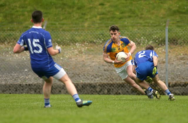 Patrick McBrearty on the ball for Kilcar against Four Masters
