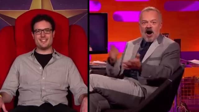 Sean McInerney in the Red Chair and Graham Norton's reaction