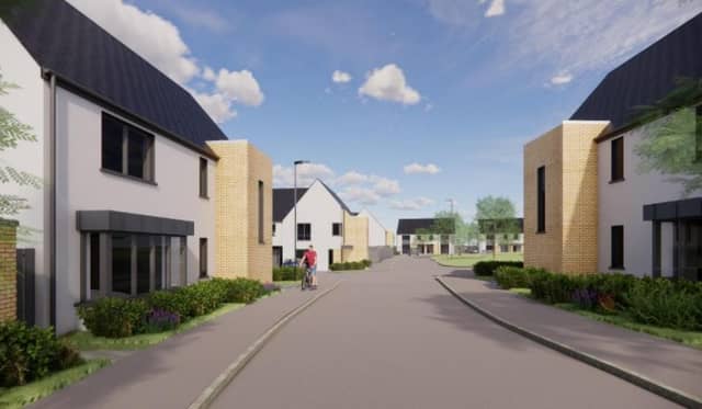 Artist's impression of proposed dwellings in Lisnennan