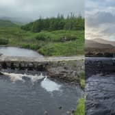Weir today, gone tomorrow on the Reelin River. The removal of a culvert bridge and replacement with a near clear span bridge has made it easier for fish to swim upstream to feed and spawn.