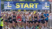 The start of the 2025 Strabane-Lifford Half Marathon