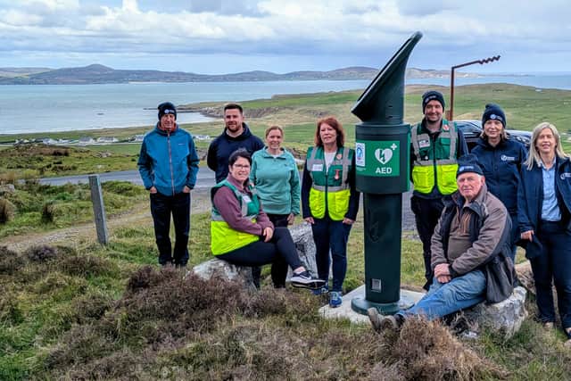 A new solar-powered defibrillator is now available to the public at Mamore Gap.