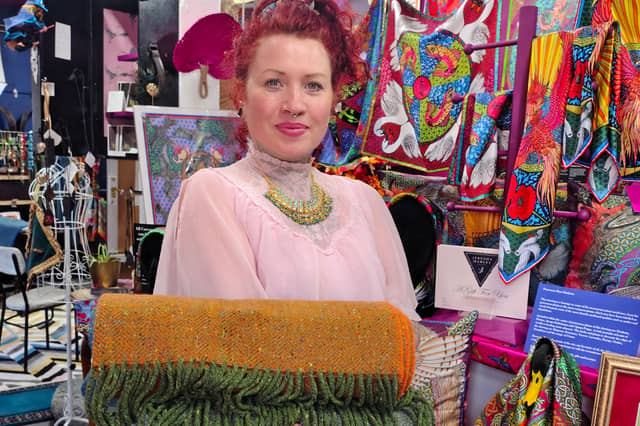 Jerusha Marley has created a stunning range of silk scarves and other items based on her artwork