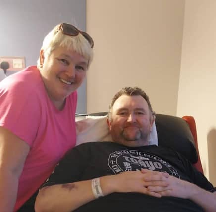 Mary pictured with her son Trevor, who died from illness a year-and-a-half ago.