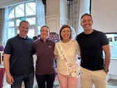 Anne McElhinney, second from right, pictured with Crana College principal Kevin Cooley and deputy principals Sinead Anderson and Philip McGuinness. 